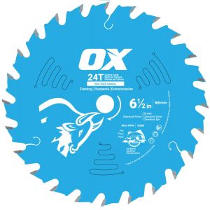 OX Pro Wood Cutting 24T Tooth Coated Saw Blade